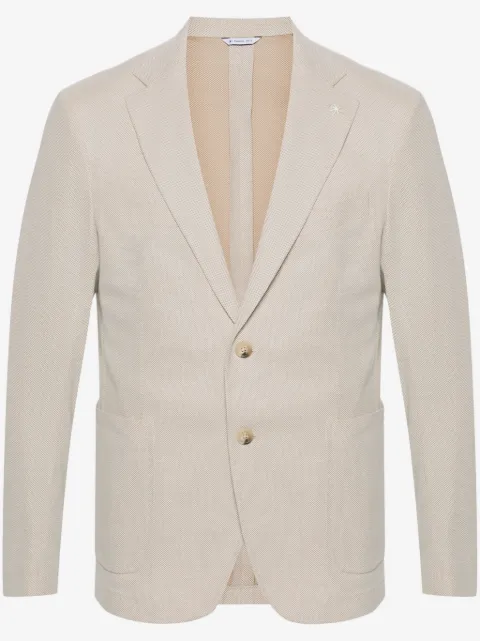 Manuel Ritz honeycomb single-breasted blazer