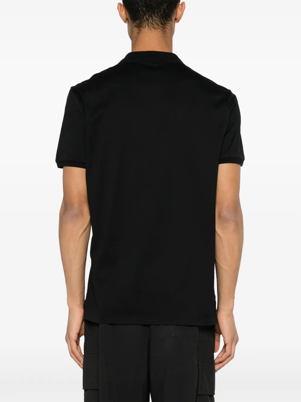 Shop C.p. Company Logo-appliqué Polo Shirt In Black