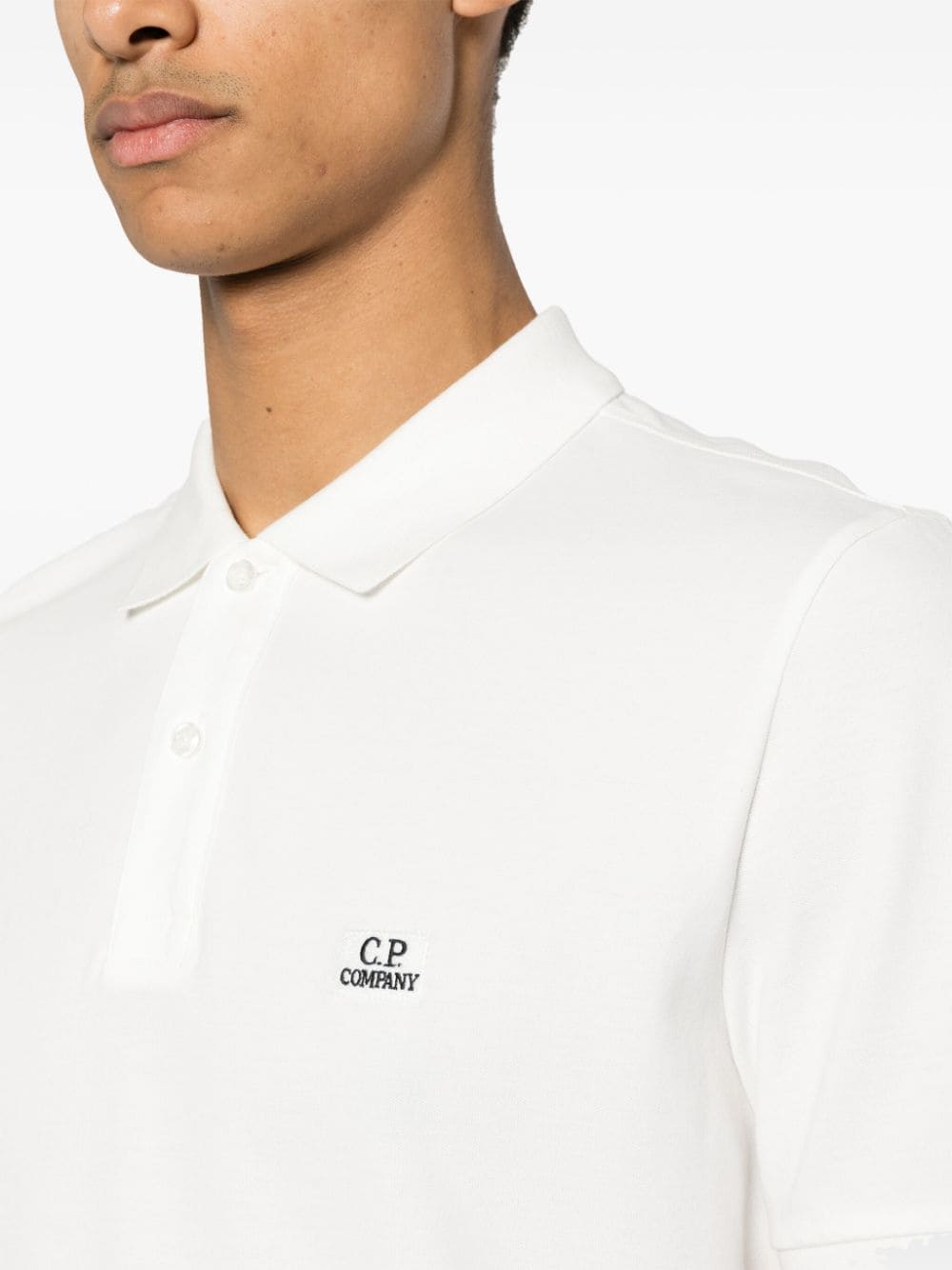 C.P. Company Poloshirt met logo-applicatie Wit
