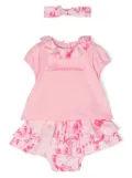 Miss Blumarine floral-print skirt set - Pink