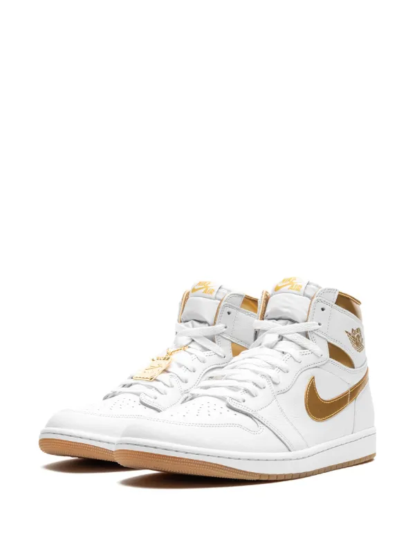 ■未使用特価■JORDAN1 RETRO HI OG ホワイト/ゴールド エア ジョーダン 1 ナイキ スニーカー メンズ エアジョーダン1