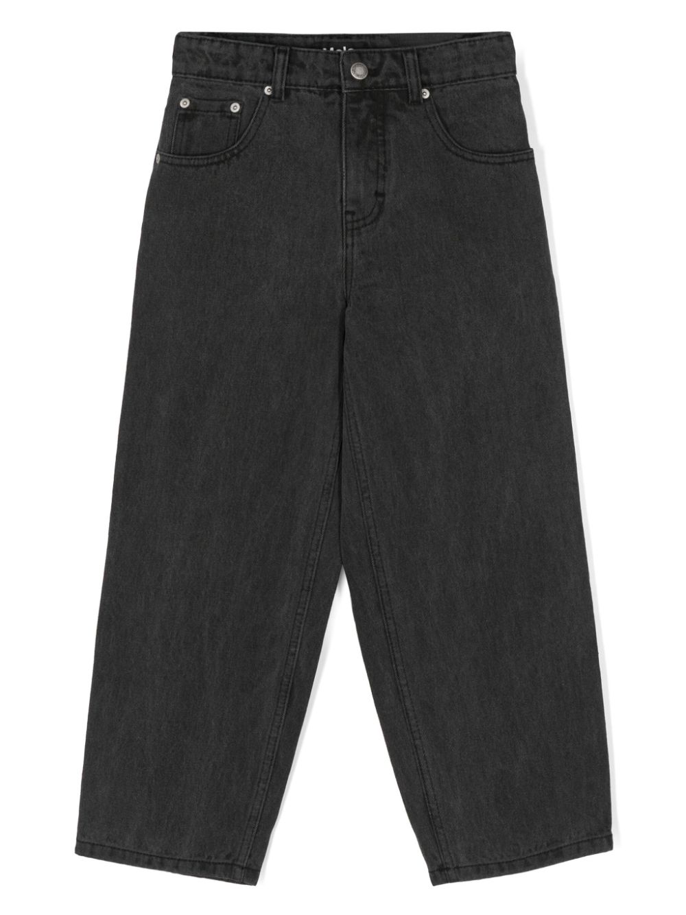 Molo Kids' Aiden Straight-leg Jeans In Gray