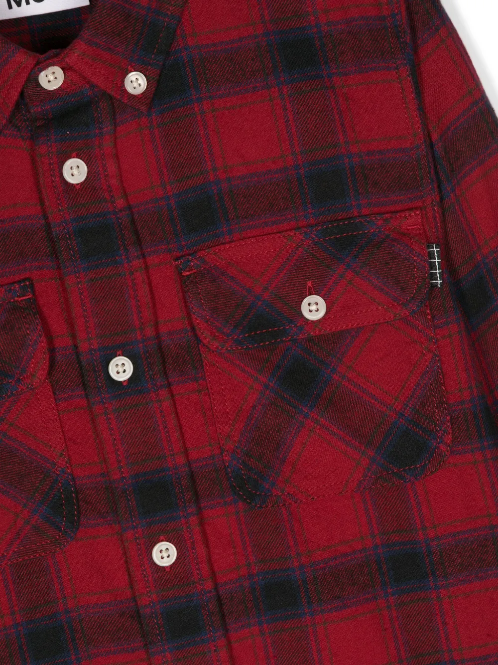 Molo Rozzy geruit katoenenshirt Rood