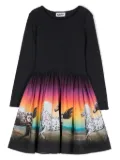 Molo Casie graphic-print dress - Blue
