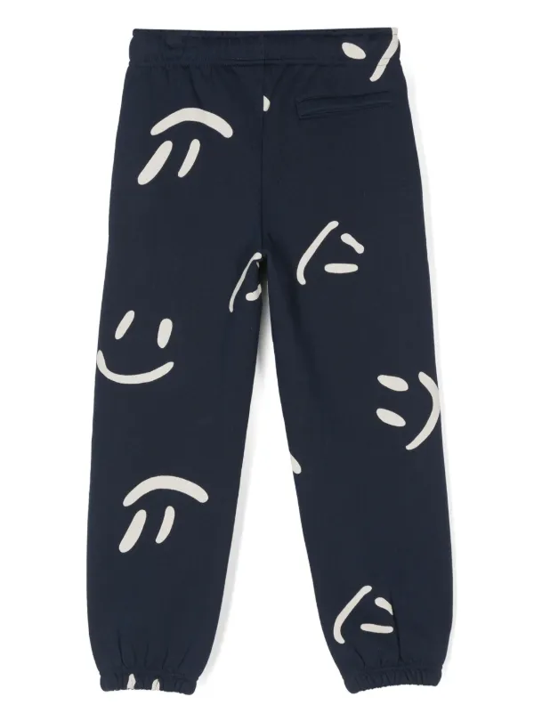 Molo Adan Big Smiles print Track Pants Blue FARFETCH IE