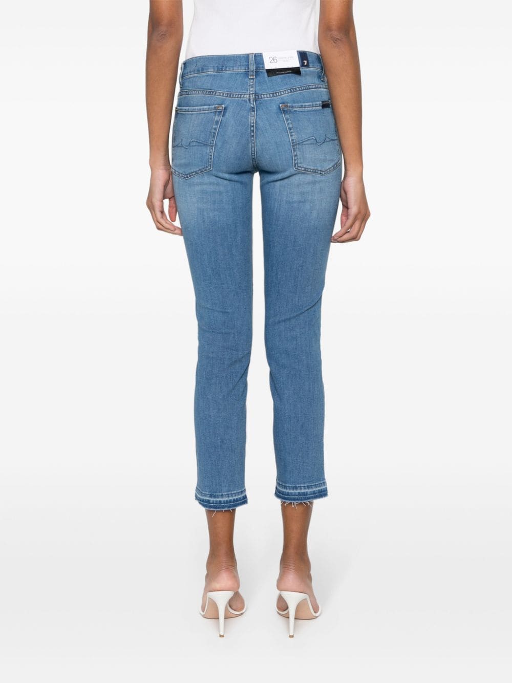 Shop 7 For All Mankind Roxanne Ankle Slim-fit Jeans In Blue