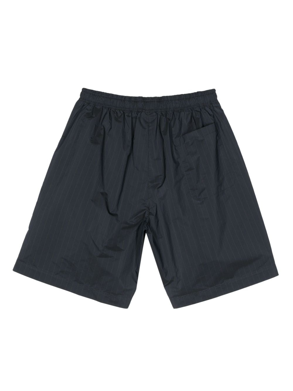 Shop Vetements Pinstripe Deck Shorts In 蓝色