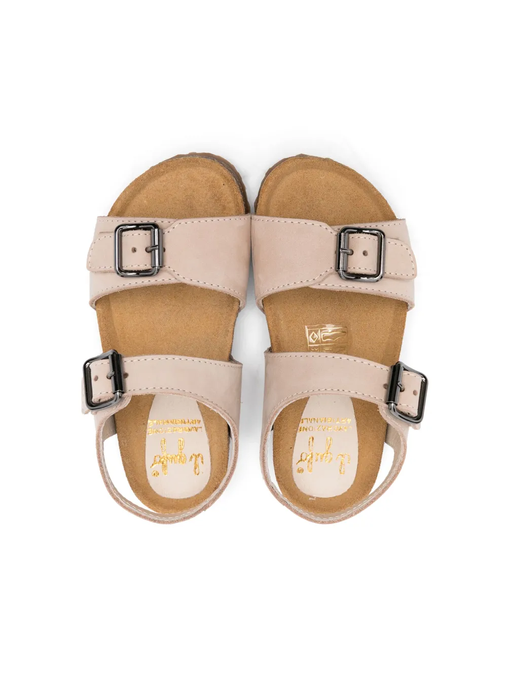 Shop Il Gufo Open-toe Suede Sandals In Neutrals