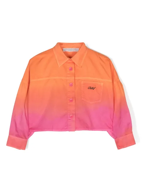 Philosophy Di Lorenzo Serafini Kids gradient-effect cropped shirt