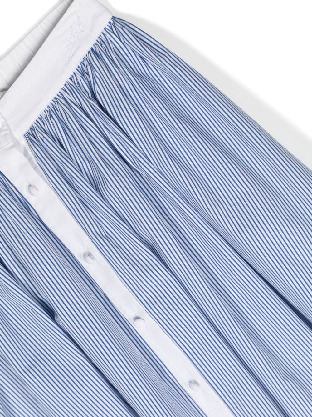 Shop Philosophy Di Lorenzo Serafini Striped Midi Skirt In 蓝色