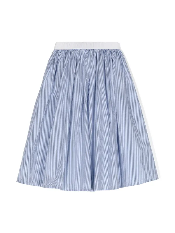 Philosophy Di Lorenzo Serafini Kids Striped Midi Skirt