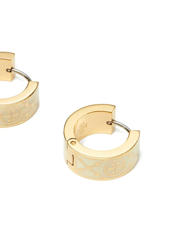 Tory Burch T モノグラム フープピアス | ゴールドトーン