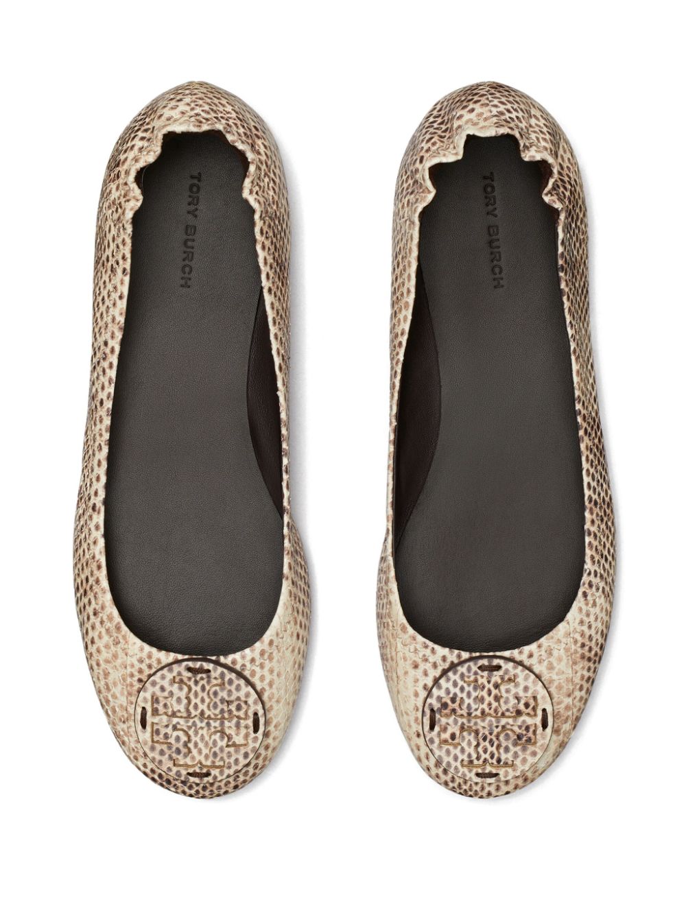 Shop Tory Burch Minnie Ballerina Shoes In 中性色