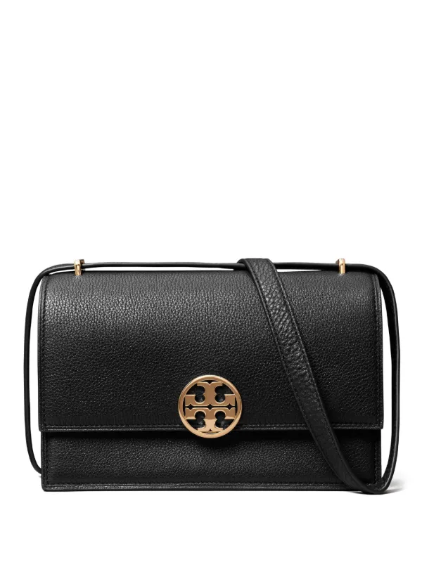 Tory Burch Miller Leather Shoulder Bag Black FARFETCH CA