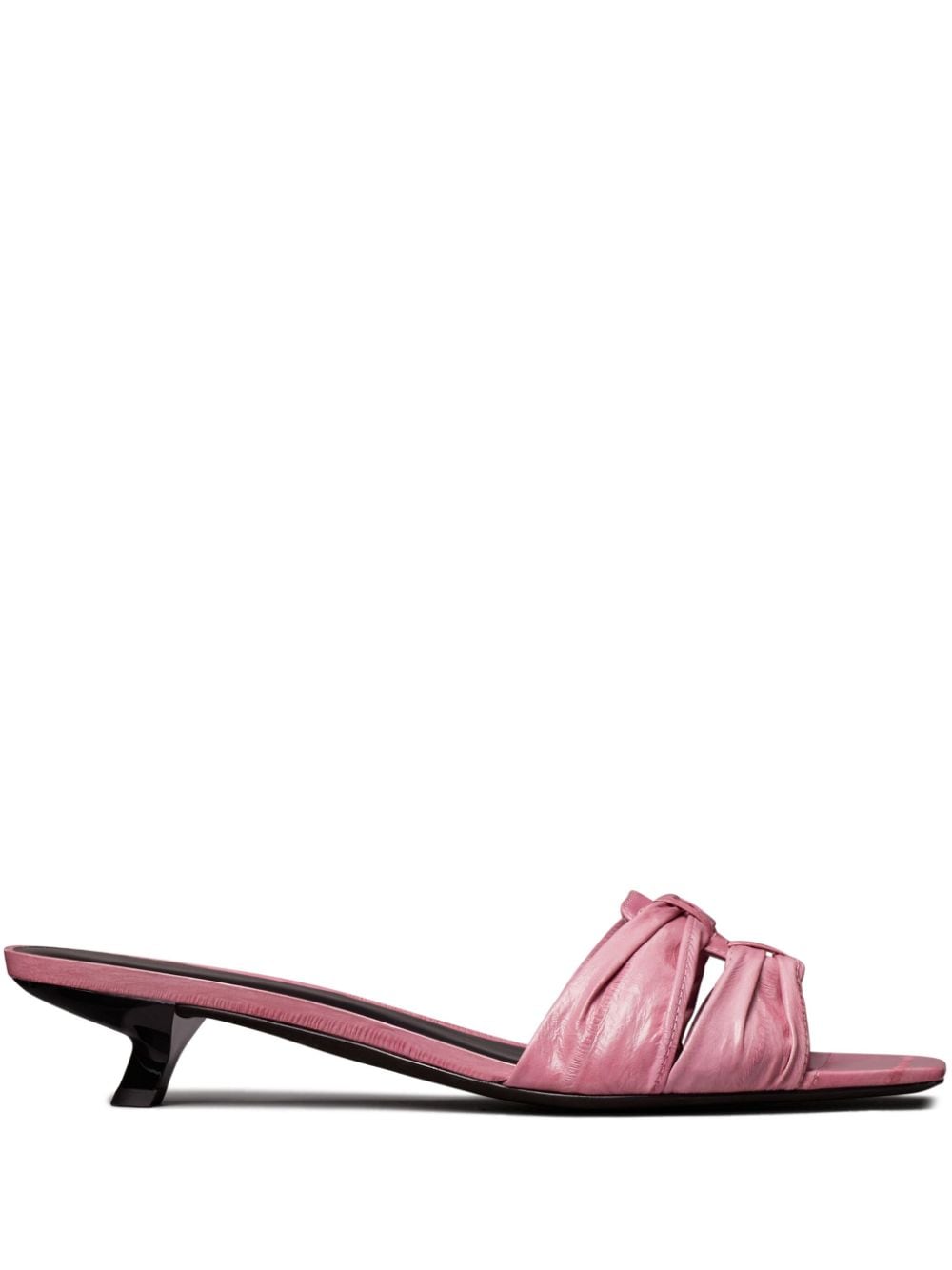 Tory Burch 35mm ruched leather mules Pink