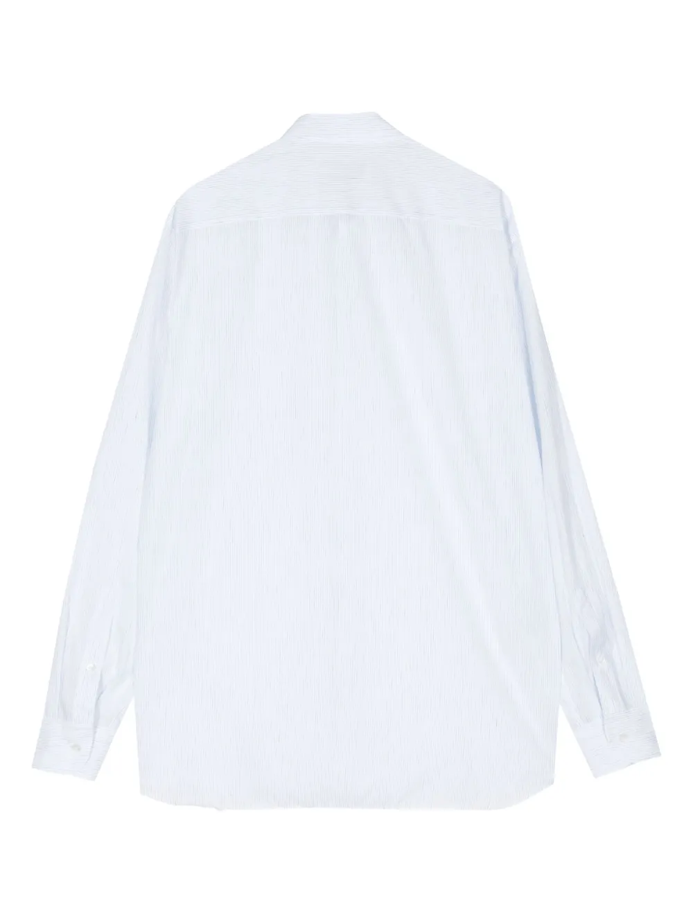 Shop Lardini Pinstriped Long-sleeve Shirt In White