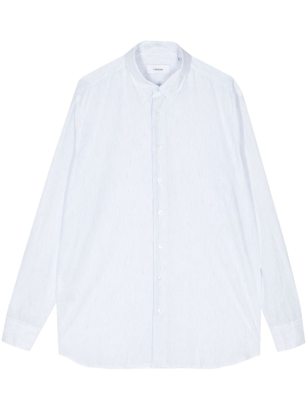 Lardini 细条纹长袖衬衫 In White