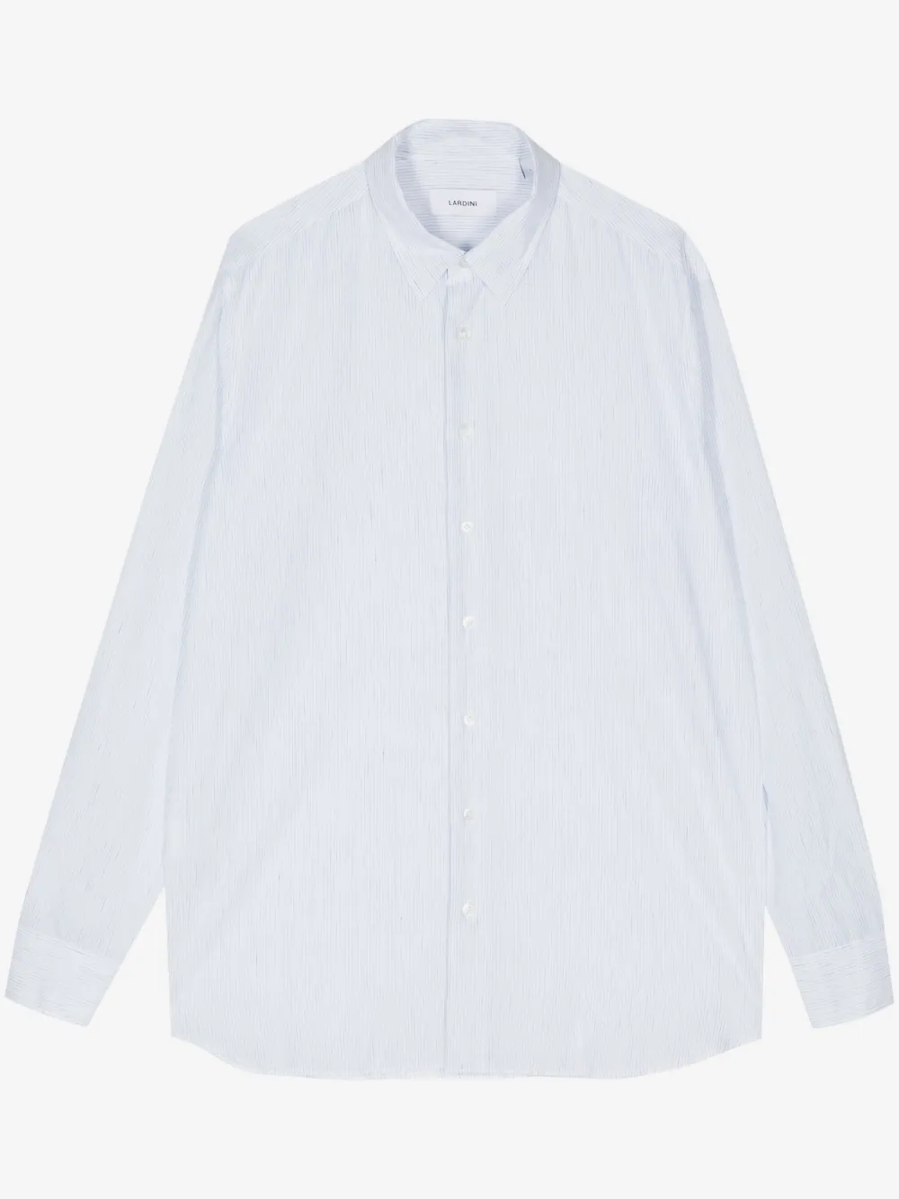 Lardini pinstriped long-sleeve shirt | White | Image 1