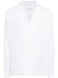 Lardini spread-collar flax shirt - White