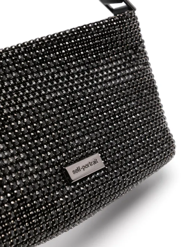 【送料&関税込】self-portrait Diamante Small Hand Bag In Sil Self-Portrait Small Diamante Shoulder Bag | Black | FARFETCH