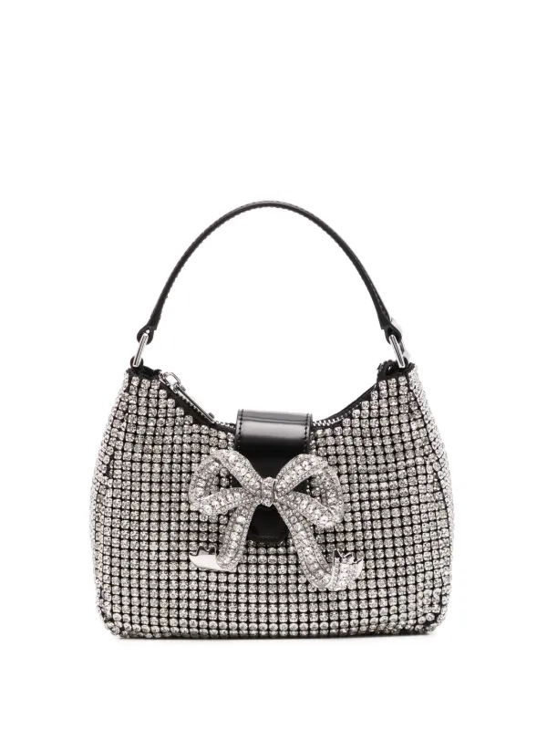 【送料&関税込】self-portrait Diamante Small Hand Bag In Sil Self-Portrait Small Diamante Shoulder Bag | Black | FARFETCH