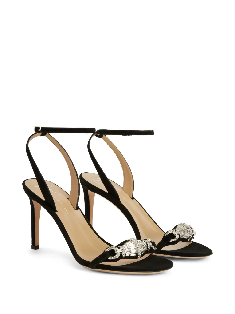 Giuseppe Zanotti sandales en daim Thais à ornements en cristal | sandales à talon | Image 2