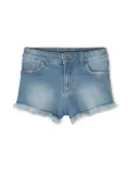 John Richmond Junior frayed denim shorts - Blue