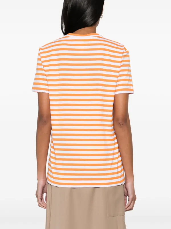 Tシャツ・カットソー PATOU Woman T-Shirt Orange JE0329999 218O Patou logo-print Striped T-shirt | Orange | FARFETCH