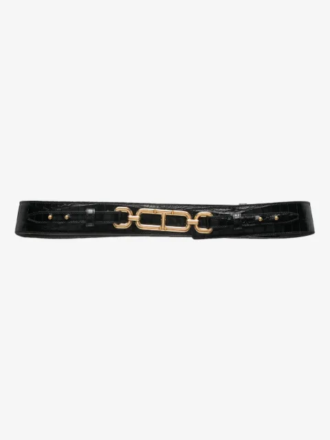 TOM FORD crocodile-effect leather belt