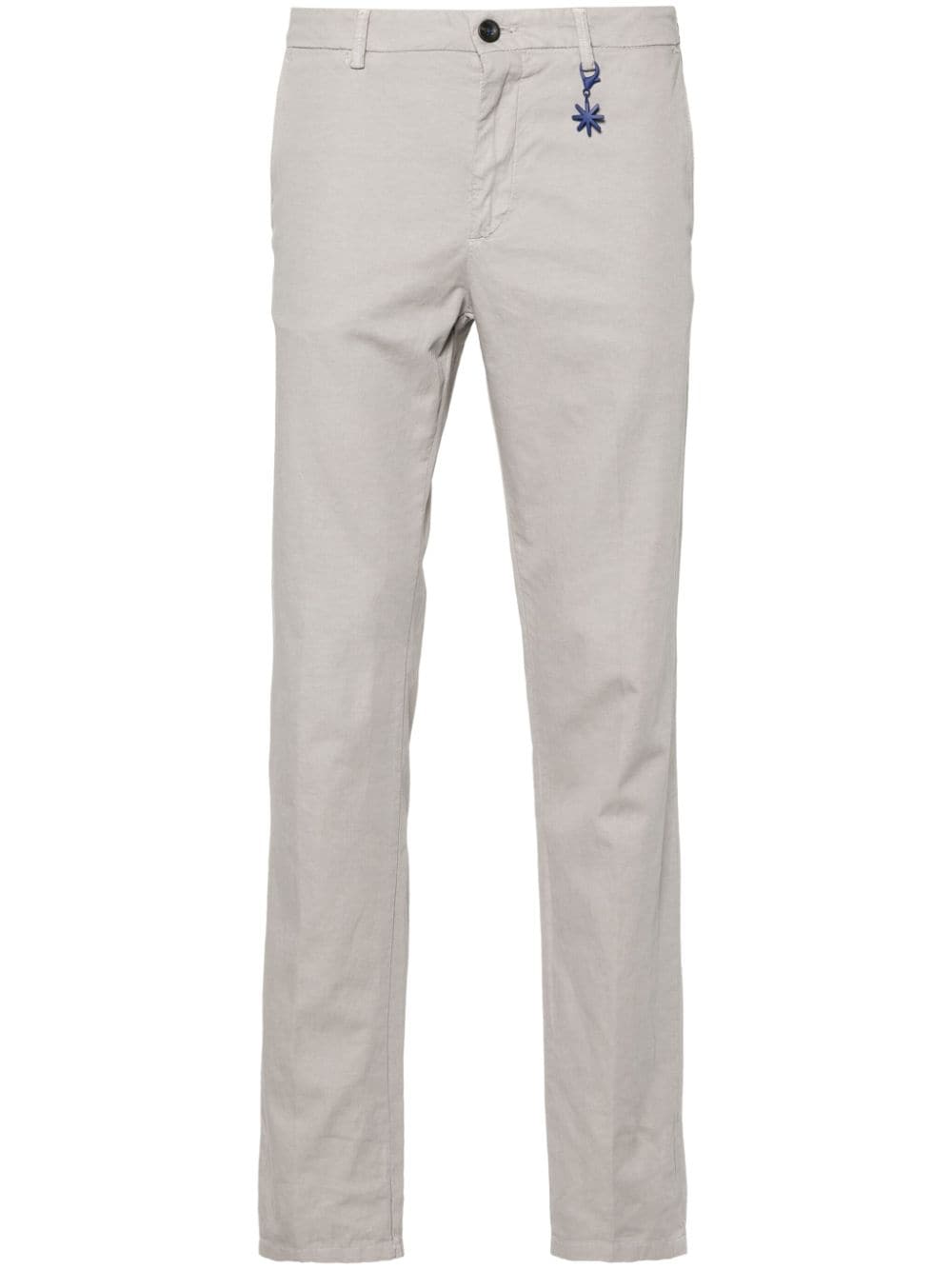 Manuel Ritz Slim-fit Chino Trousers In Grey