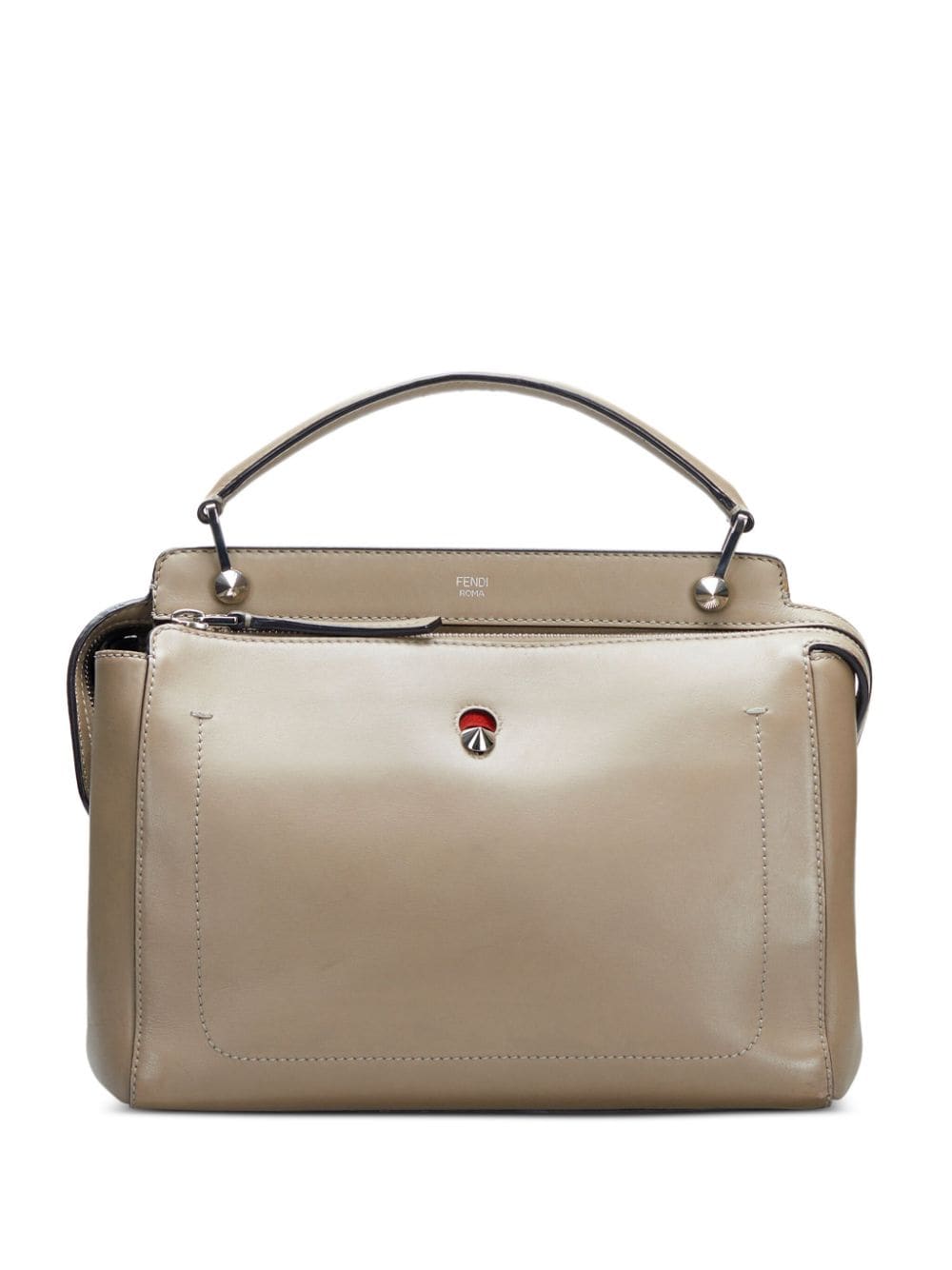 Pre-owned Fendi 2015-2020 Dotcom Two-way Handbag In Brown
