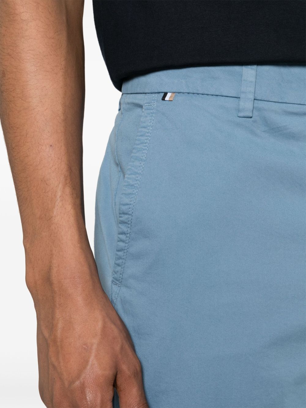 Shop Hugo Boss Slim-cut Chino Trousers In Blue