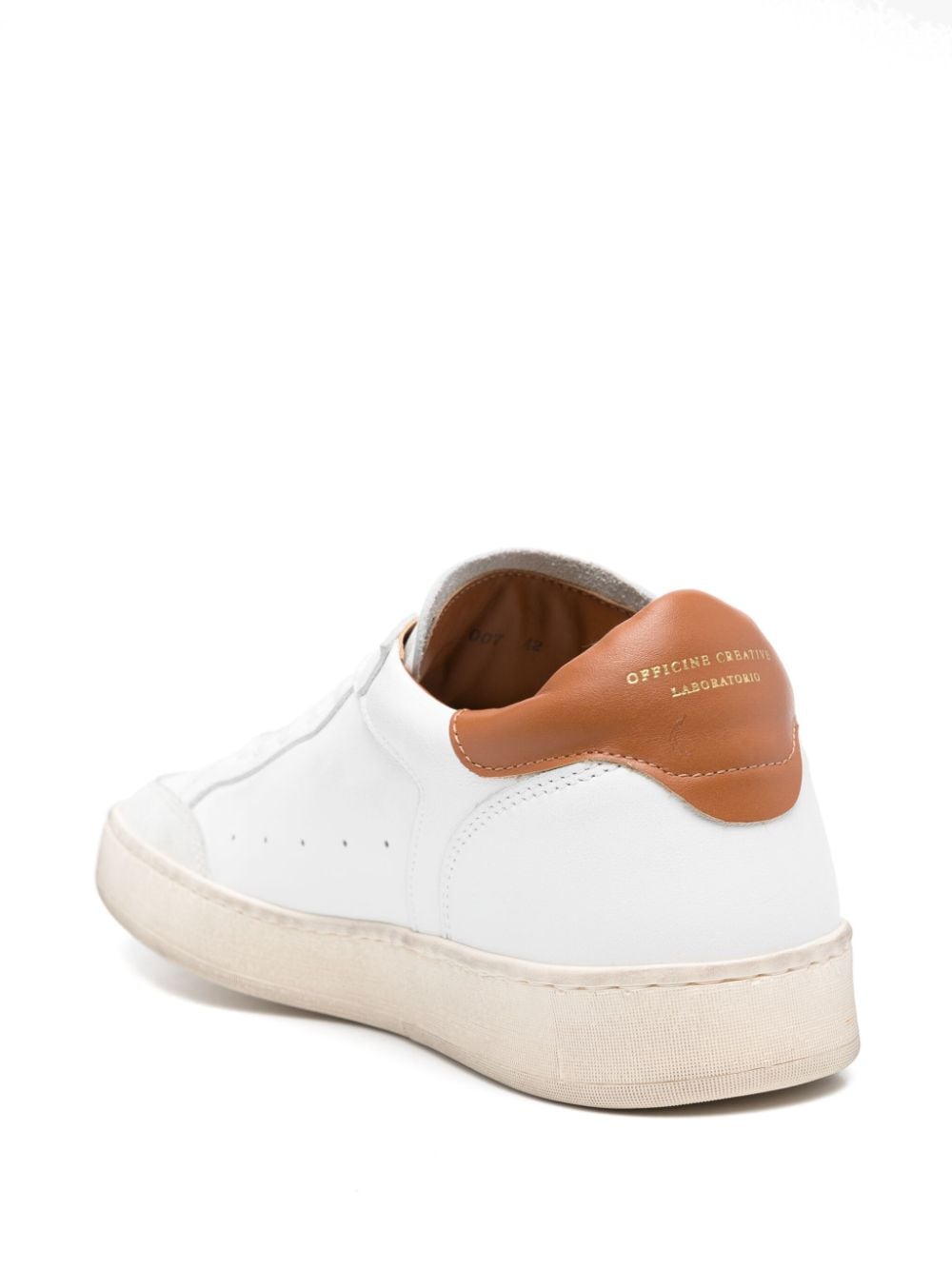 Shop Officine Creative Magic Leather Sneakers In White