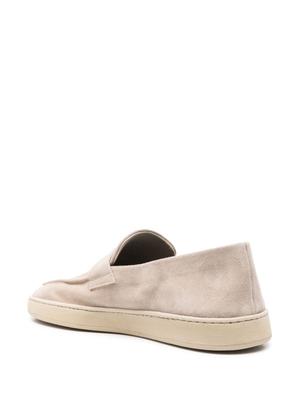 Shop Officine Creative Almond-toe Suede Loafers In Neutrals