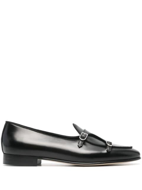 Edhen Milano Brera leather monk shoes