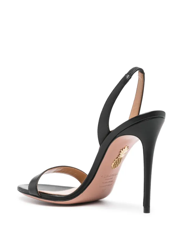 sun/新品未使用　アクアズーラ　ヒール Aquazzura So Nude 105mm サンダル | ブラック | FARFETCH JP