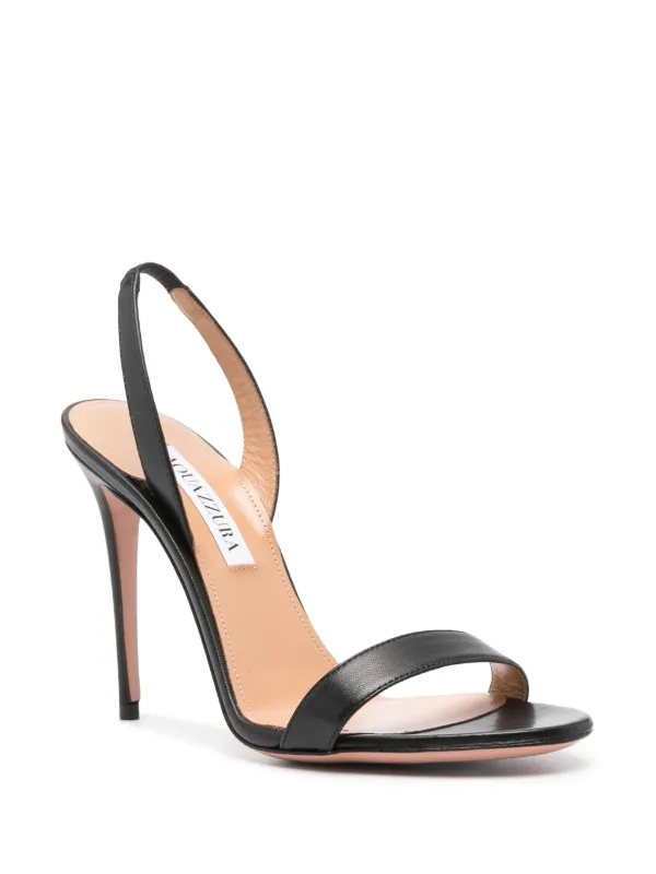 Aquazzura So Nude 105mm サンダル | ブラック | FARFETCH JP