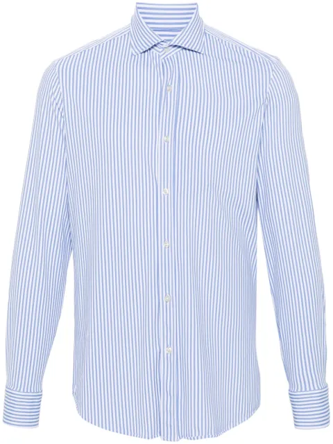 Paul & Shark camisa con rayas estampadas y logo bordado