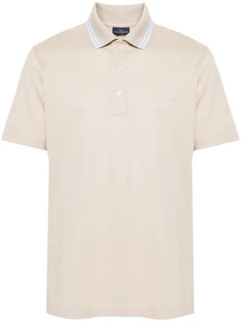 Paul & Shark logo-patch piqué polo shirt