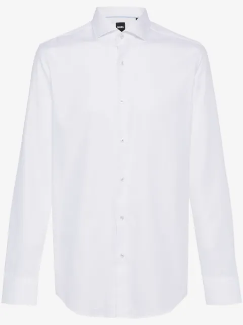 BOSS chemise en coton à manches longues