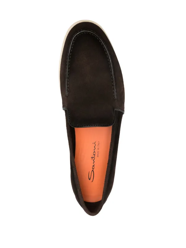 Santoni スエード ローファー | ブラウン | FARFETCH JP