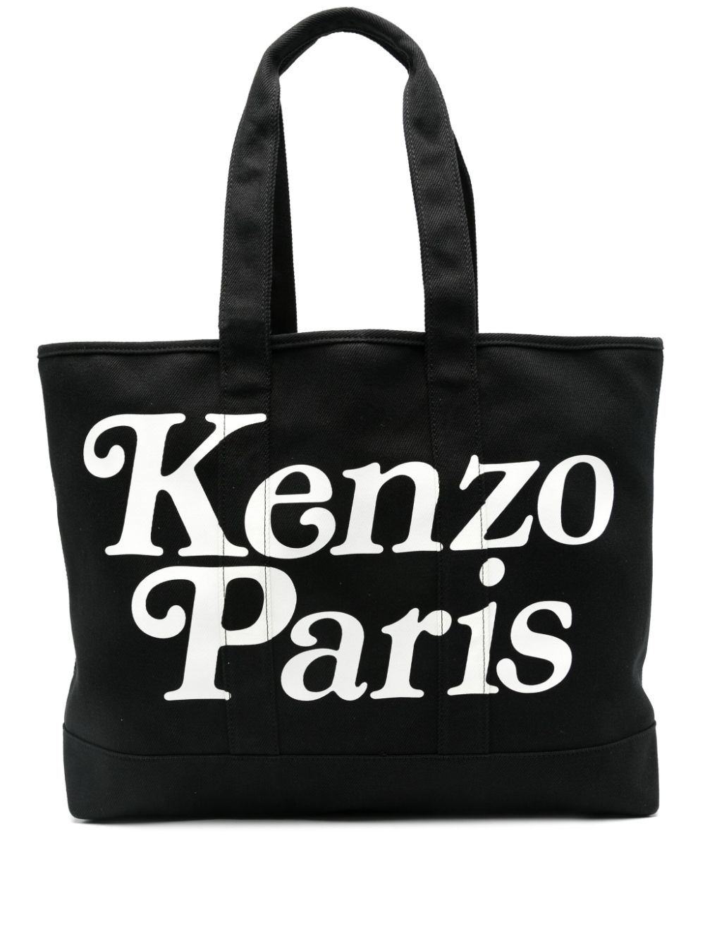 Kenzo Large Logo-print Tote Bag In 黑色
