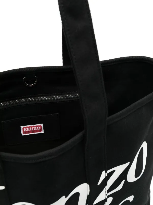 Kenzo Large logo-print Tote Bag | Black | FARFETCH