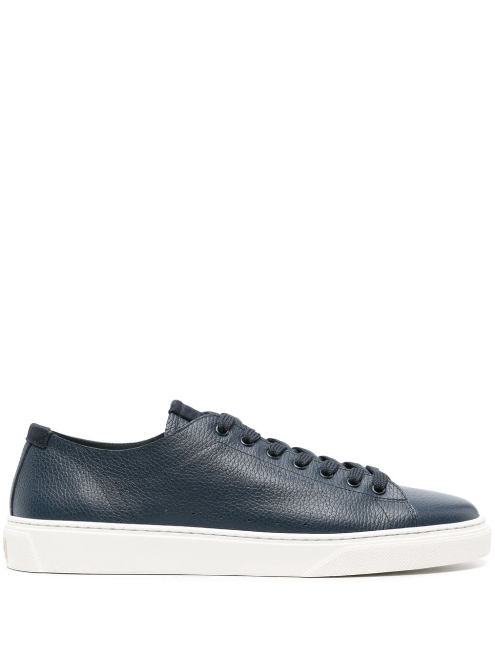 Shop Woolrich Cloud Court Leather Sneakers In Blue