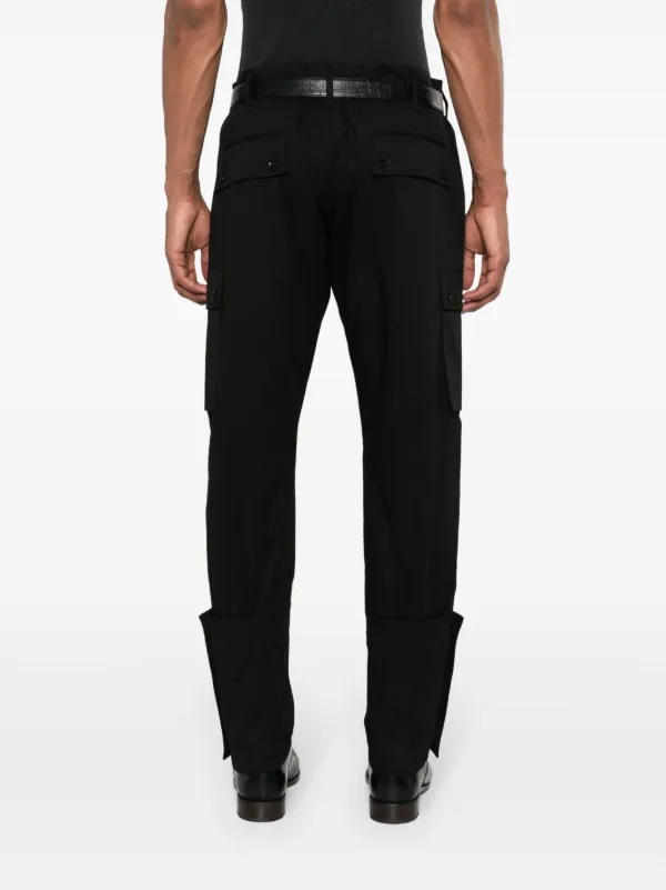 パンツ Yohji Yamamoto Pour Homme Cargo Pants Yohji Yamamoto Tapered Cargo Trousers | Black | FARFETCH