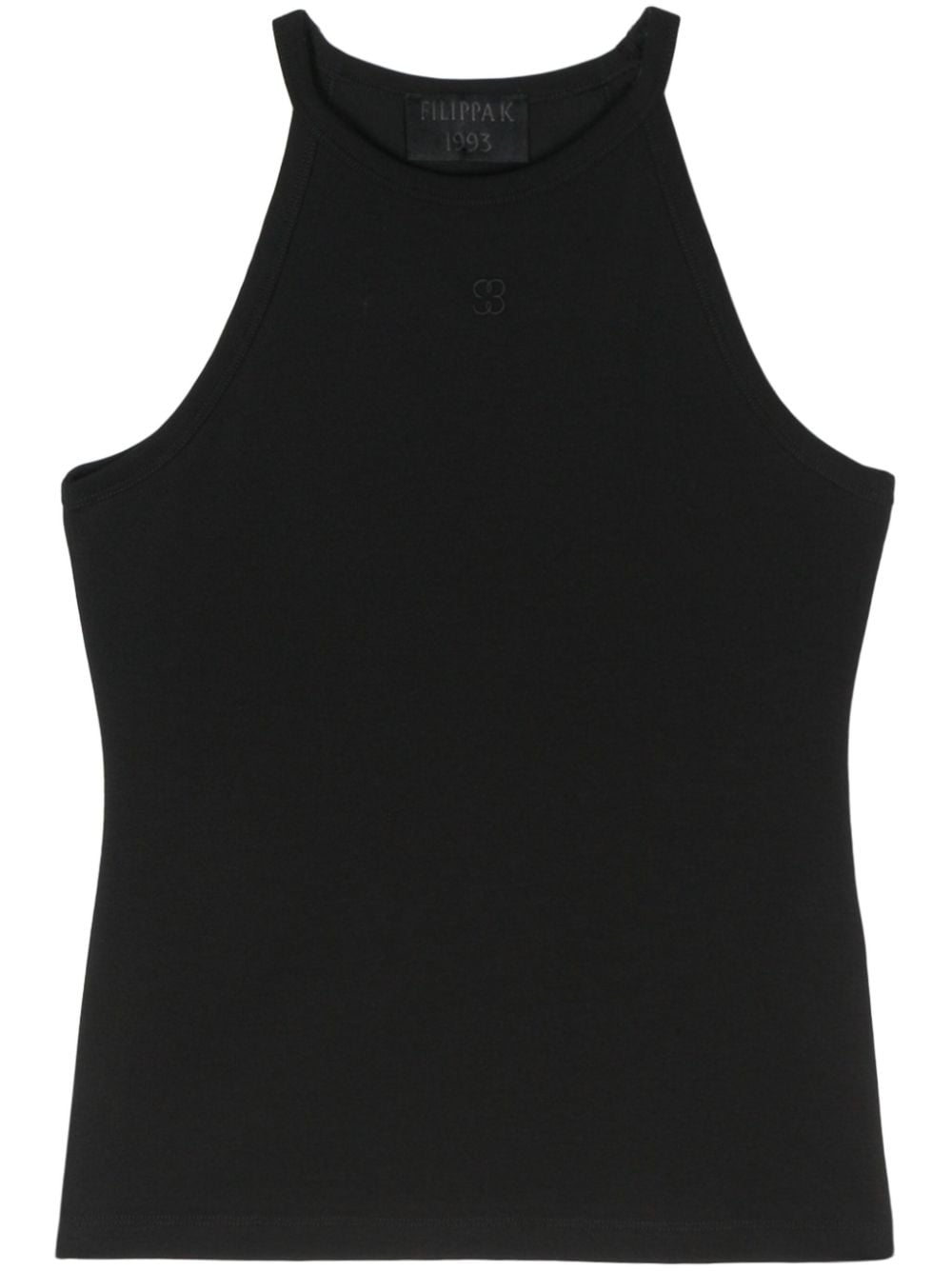 logo-embroidered cotton tank top