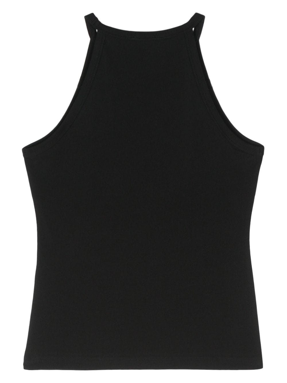 Shop Filippa K Logo-embroidered Cotton Tank Top In 黑色