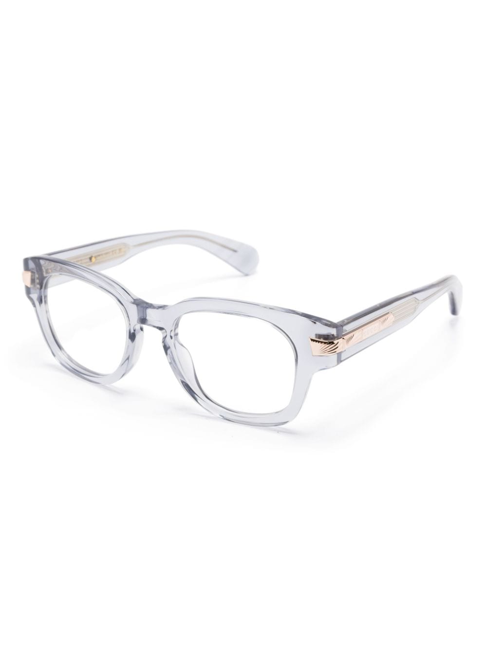 Shop Gucci Square-frame Glasses In Grey