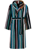 Missoni Home zigzag-print cotton bathrobe - Blue
