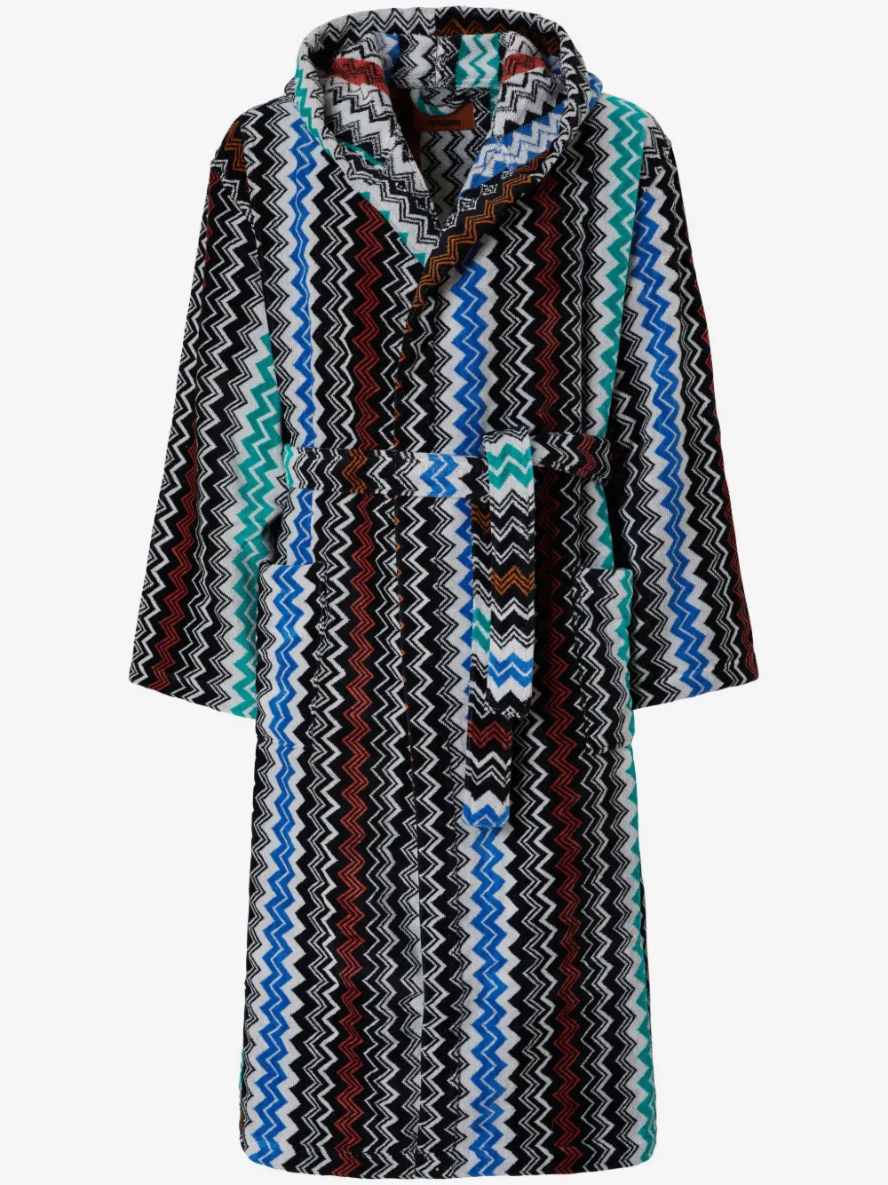 Missoni Home chevron cotton terry bathrobe | Blue | Image 1